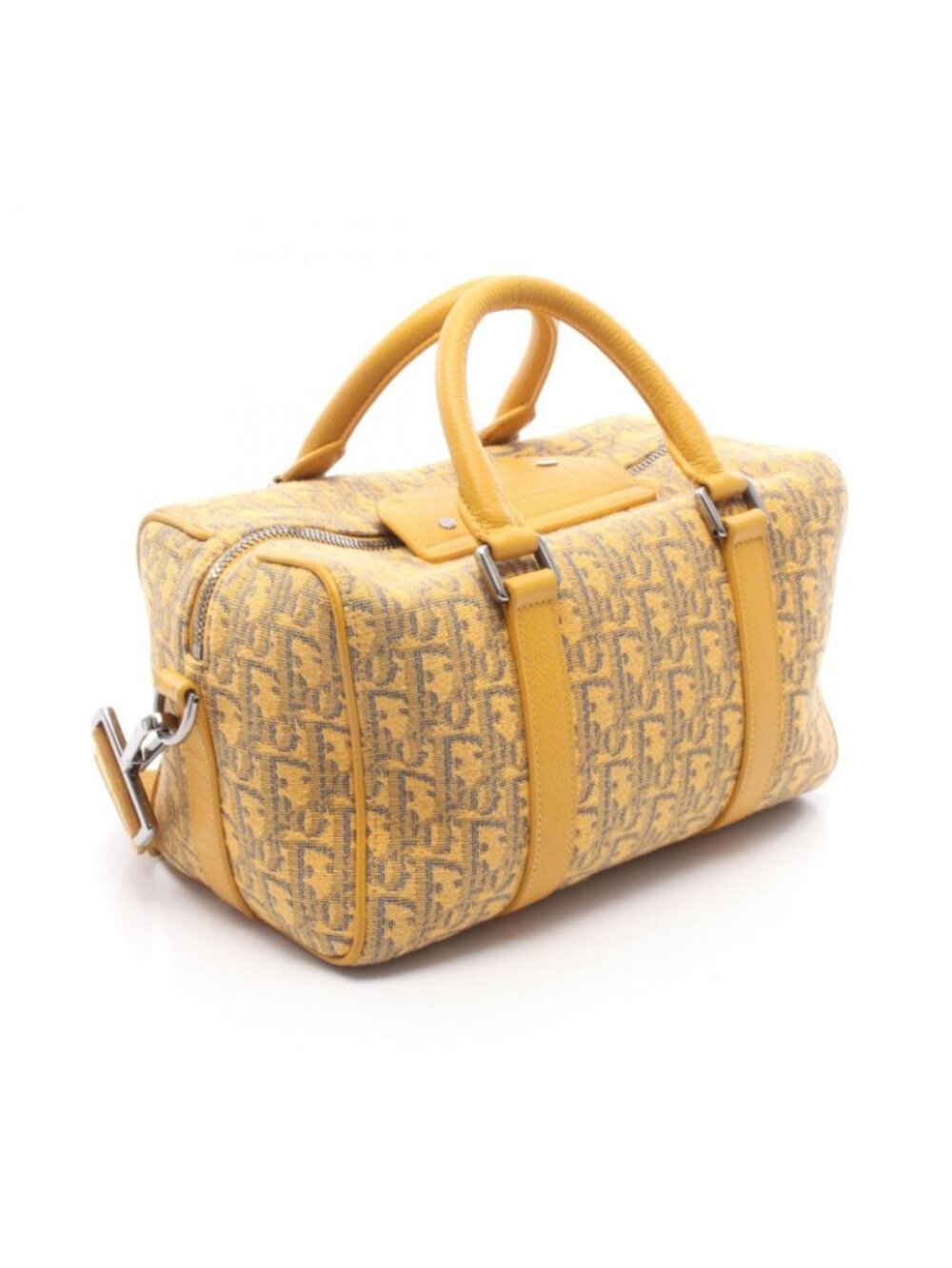 Dior Handbag Rango 26 Oblique 2-Way Yellow Canvas Leather - Picture 2 of 8